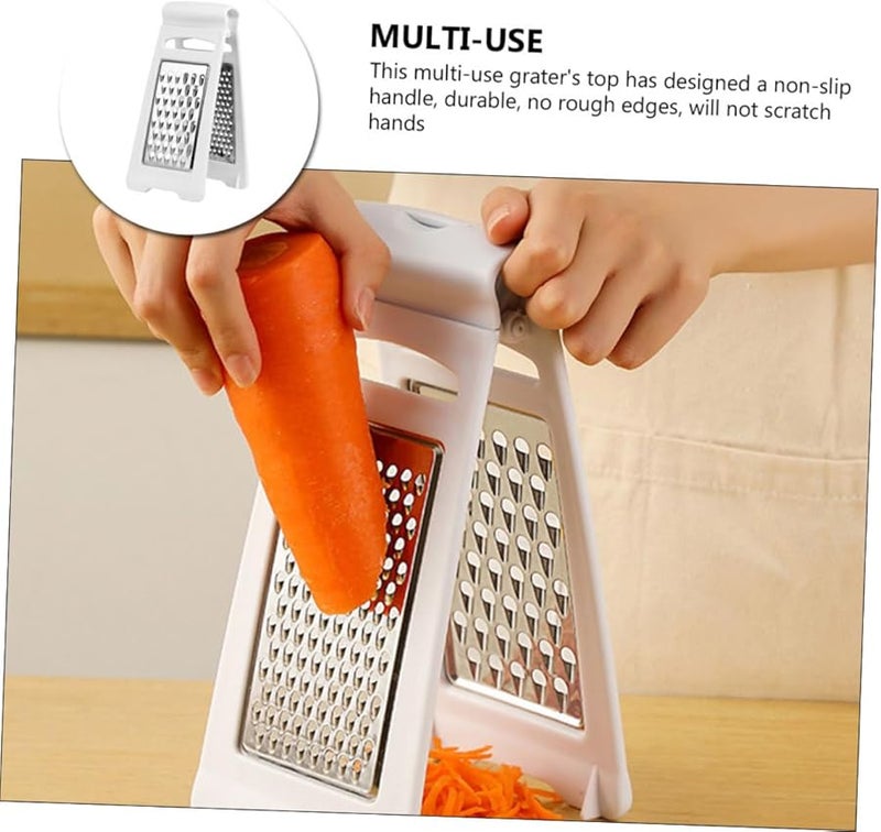 Stainless Steel Double Sided Grater Multipurpose Slicer For Cheese Vegetables Cucumber - Image 3